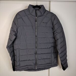 MooseJaw Down Filled Puffer Jacket Womens Size M Grey Zip Pockets